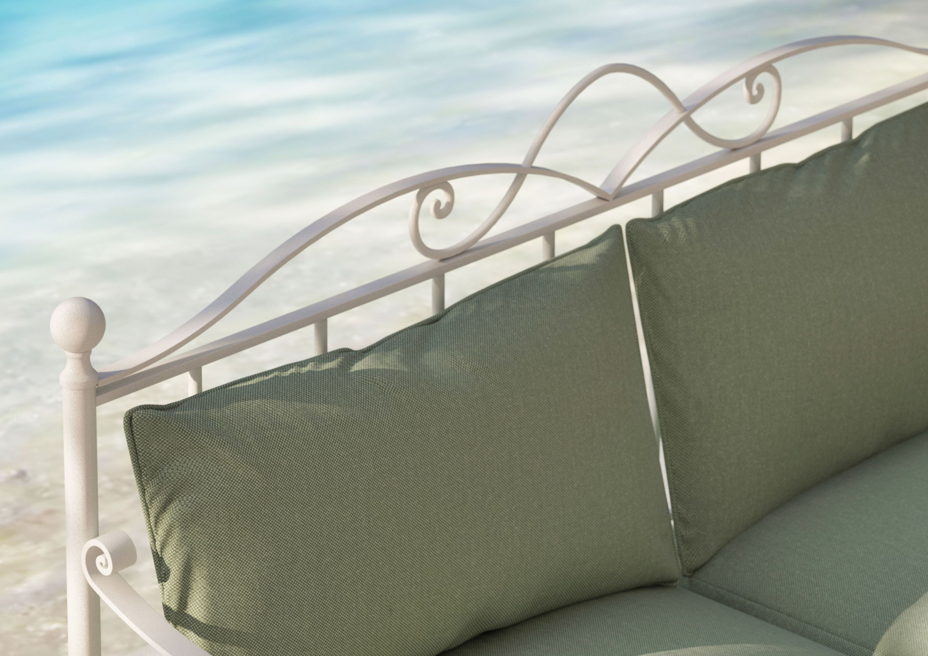 2-местный оцинкованный стальной садовый диван Galbiati Outdoor Alpemare Collection ARCH-00127340 - Вид №1