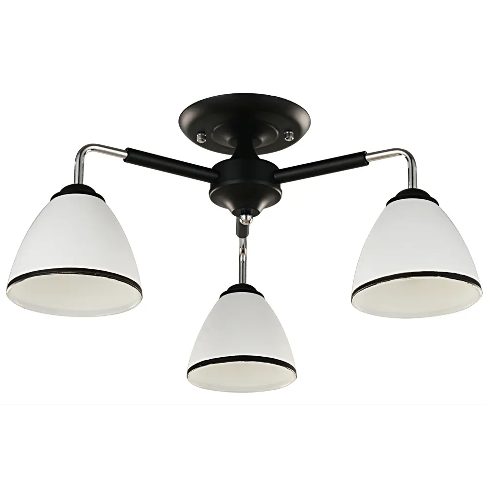 Люстра Inspire Poitiers с текстурными стеклянными плафонами, 3 лампы 85113380 STLM-0058957 - Вид №3