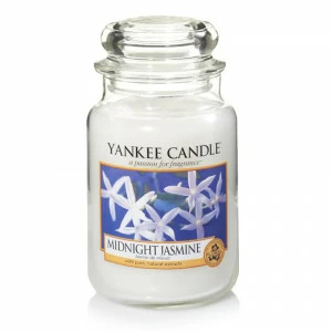 Свеча большая в стеклянной банке Ночной жасмин Midnight Jasmine 623 гр / 110-150 часов YANKEE CANDLE  267846 Белый