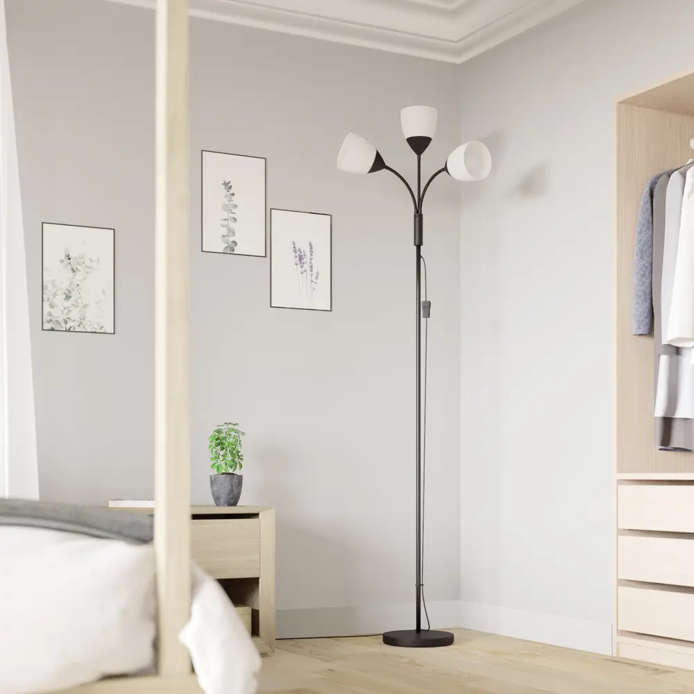 Торшер KREAFORTA «Viliya» цвет белый/черный STLM-2105681 - Вид №2