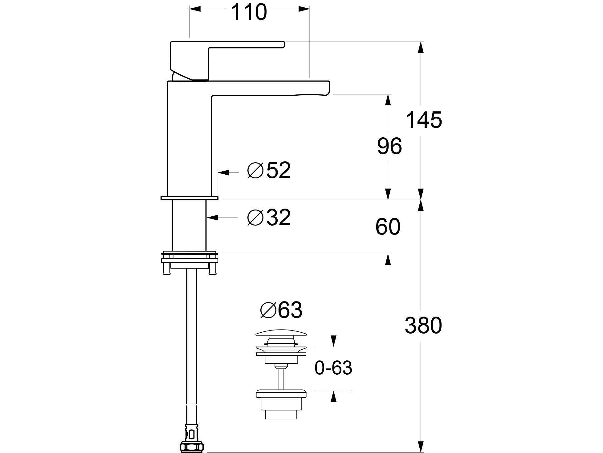 Однорычажный смеситель для раковины GUGLIELMI RUBINETTERIE GX ARCH-00117579 - Вид №1