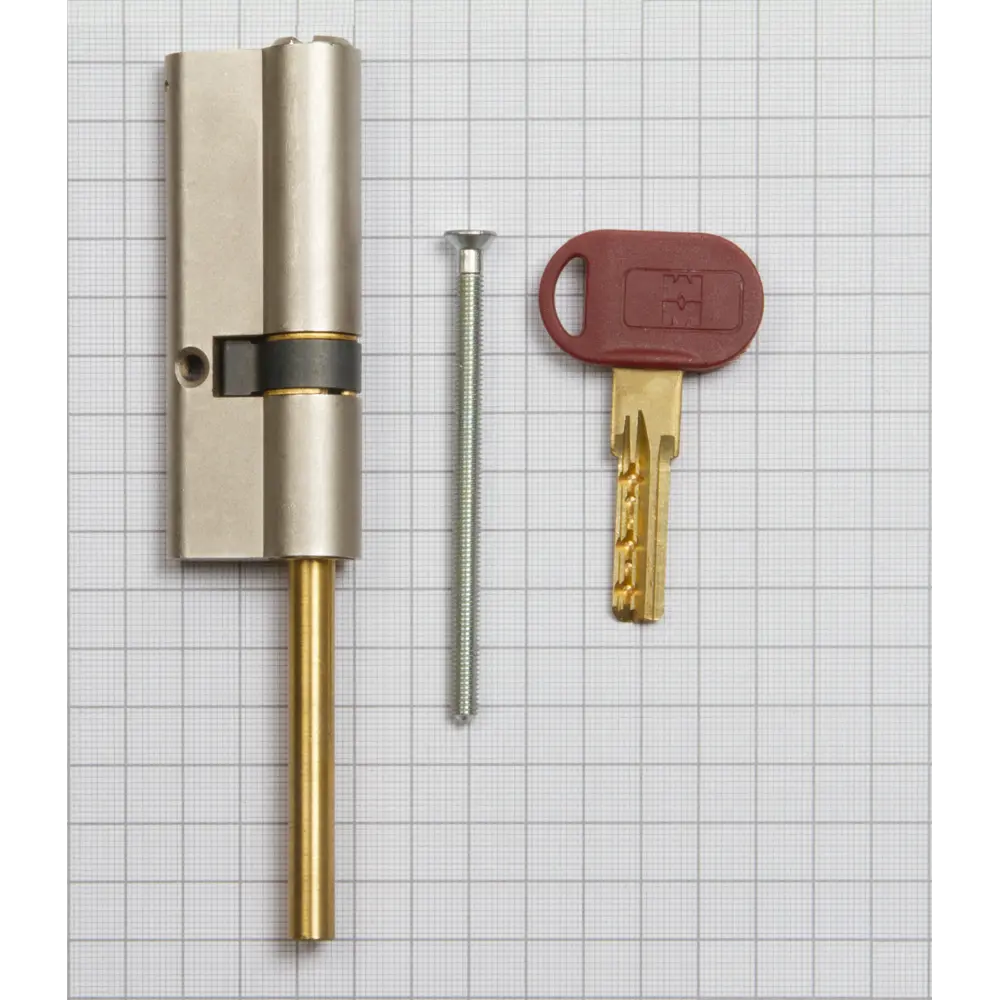 Цилиндр Mottura Project DPC1P5131 S3, 46x10x26 мм, ключ/шток, цвет никель, без вертушки STLM-2063334 - Вид №2