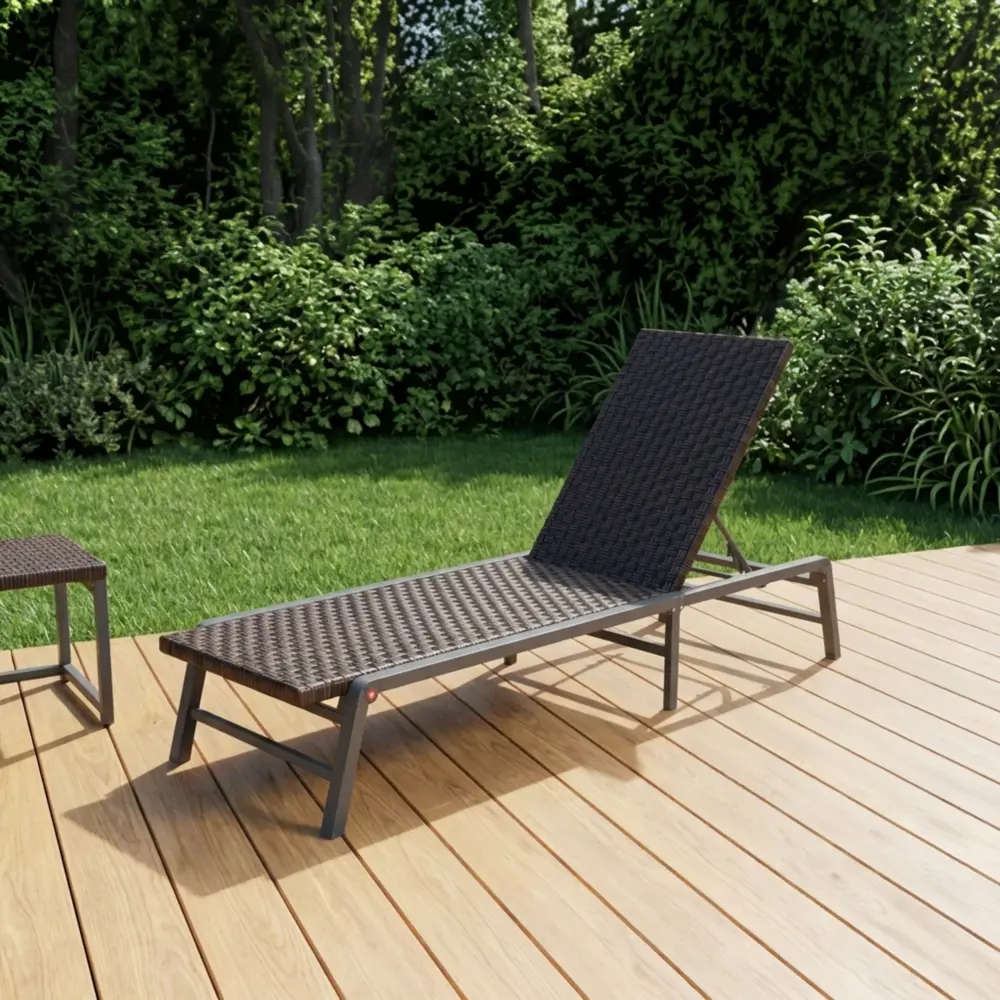 Шезлонг BEGINIA Kreo 193x60x31 см алюминий коричневый STLM-2183725 - Вид №20