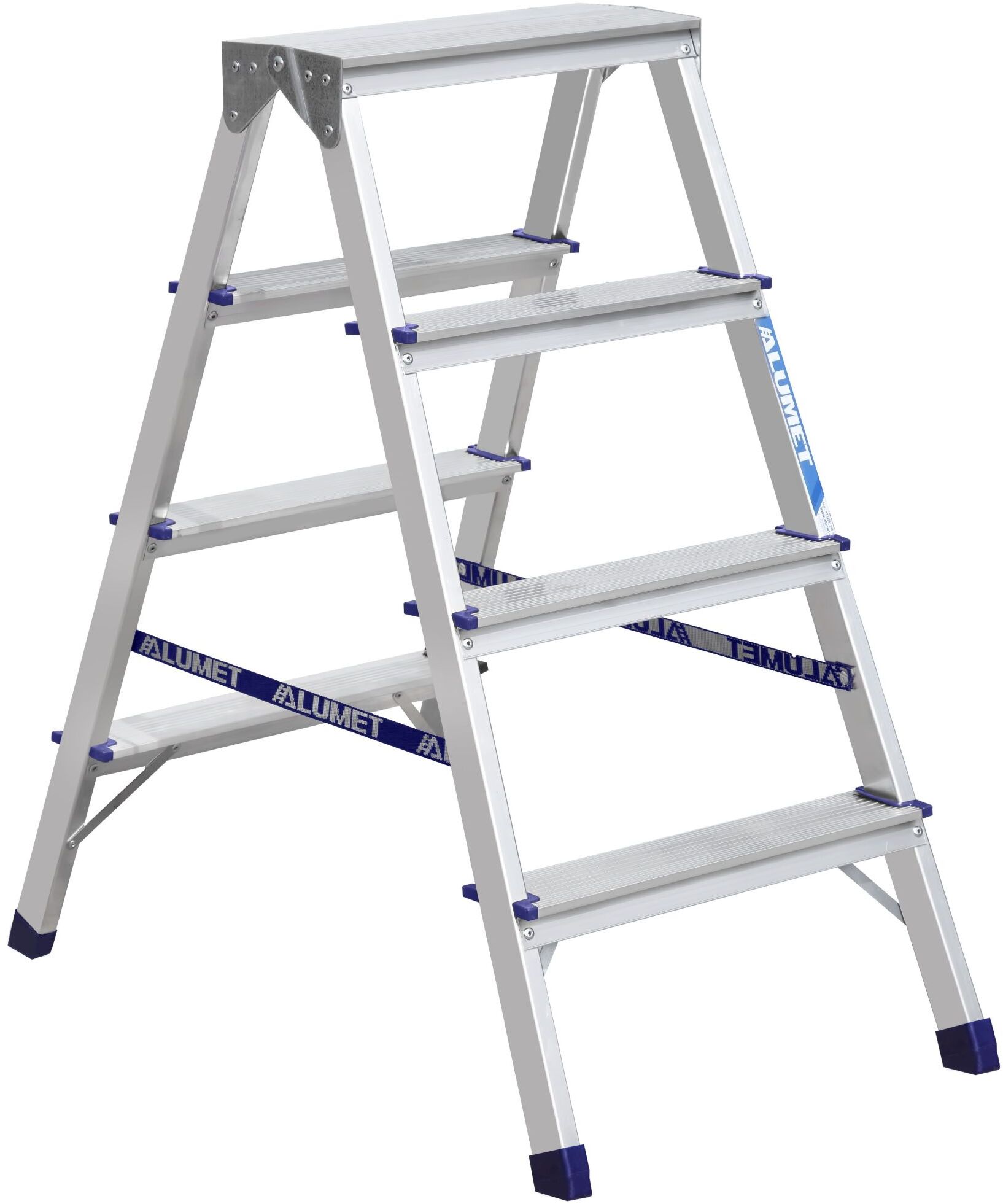 Стремянка алюминиевая двухсторонняя