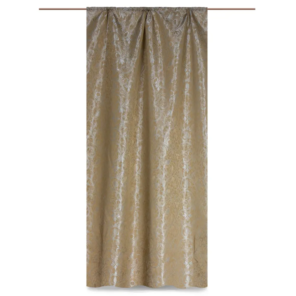 Штора на ленте «Кружево» 140х260 см цвет бежевый AMORE MIO STLM-2154301