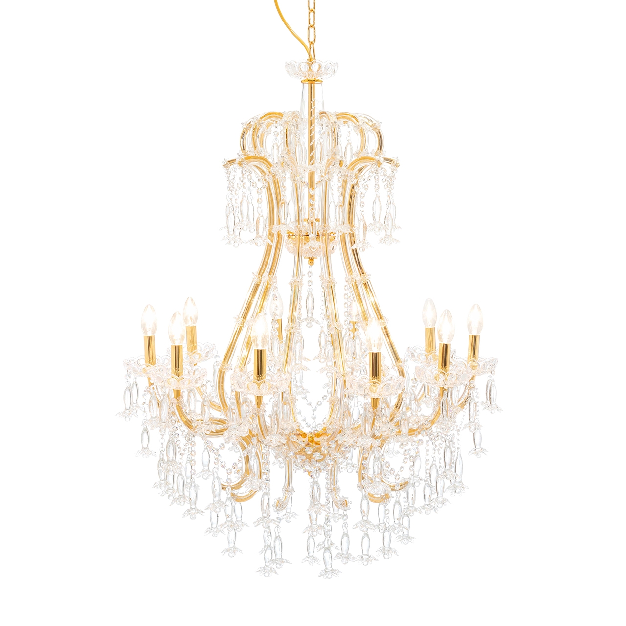 500181-D2 ABHIKA ЛАМПА ПЛАМЯ 10 H113 D100 CLEAR/GOLD  - Вид №1