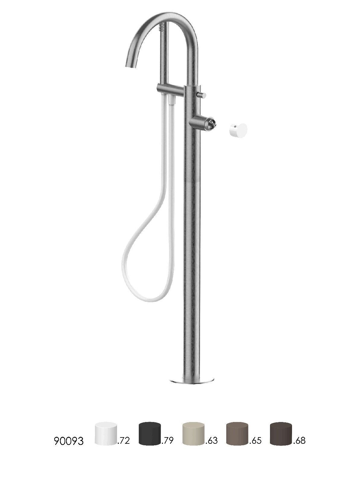 Однорычажный смеситель для ванны из нержавеющей стали с ручным душем Rubinetterie Frattini Pepe XLS 316 ARCH-00056816 - Вид №1