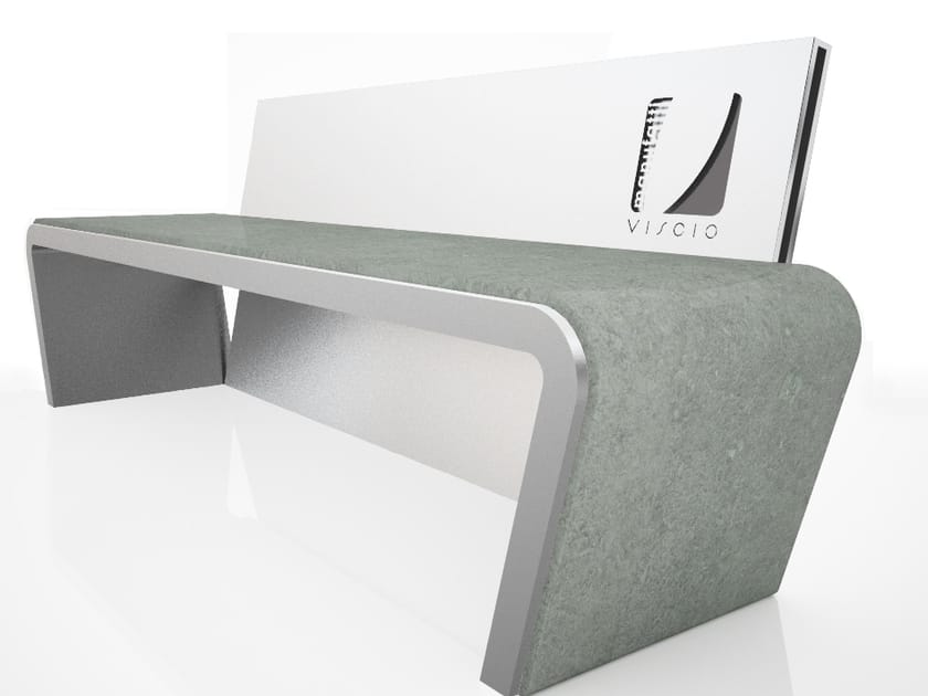 Стальная скамья со спинкой Viscio Urban Design Fio' ARCH-00058666