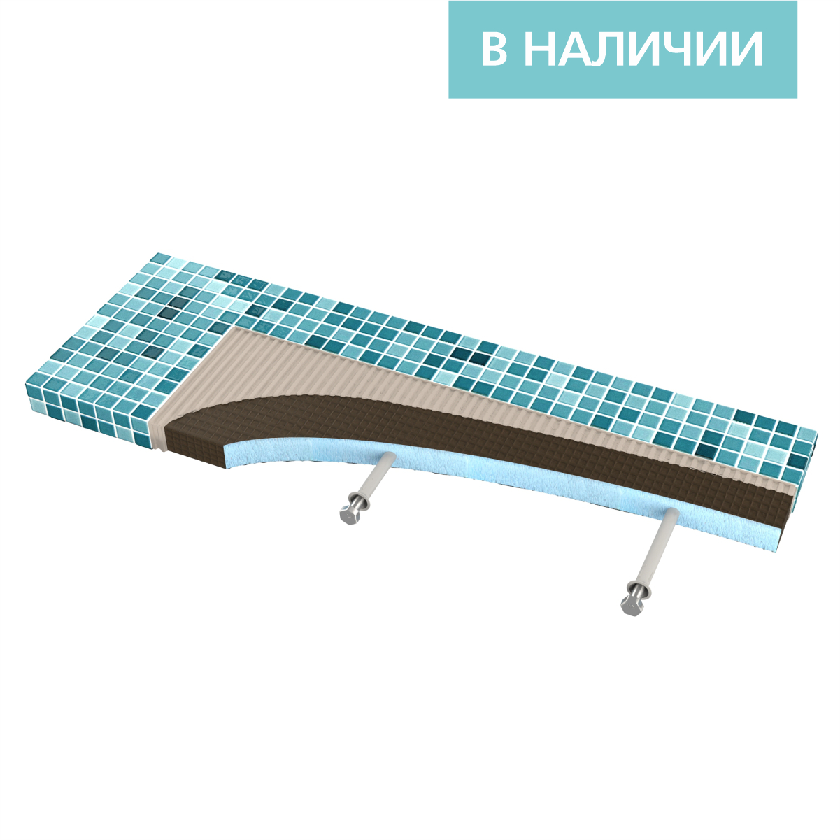 RPG14CON25 Полка консольная из RPG пенополистирола под облицовку 600x200x25 RPG PANEL RPG Мебель