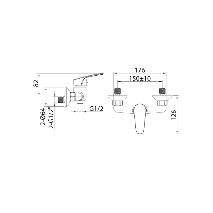 SIMSB00M03 Смеситель для душа Milardo Simp  - Вид №2