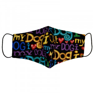 ПР0051822 Маска защитная (для людей) многоразовая двухслойная Лав Догс, размер L,XL Pride