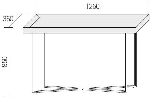 Dall'Agnese Прямоугольная консоль Slash sun-id-1483788 - Вид №2