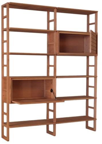 Morelato Модульный открытый книжный шкаф из вишневого дерева Zero Art. fs3412993 - Вид №1