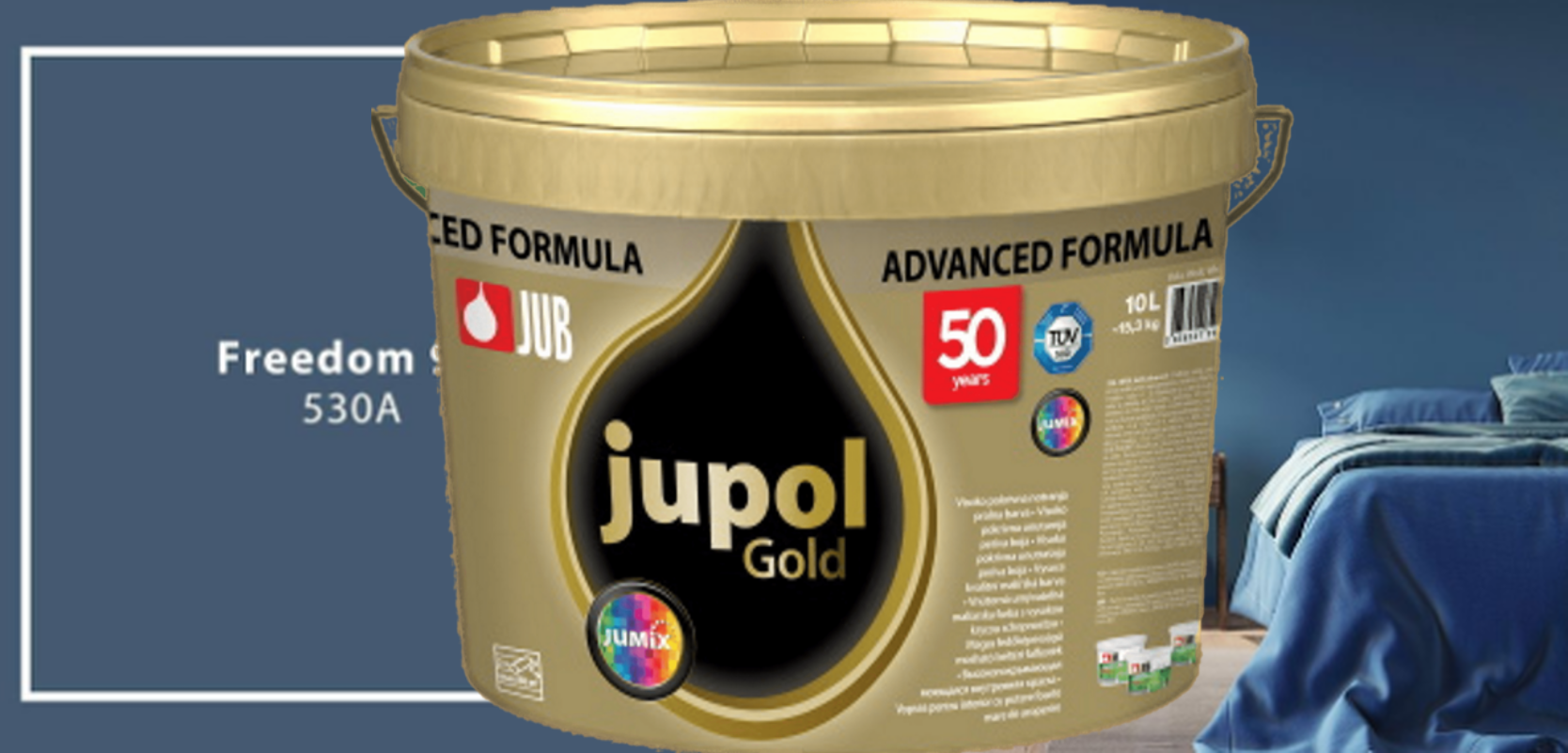 91064832 Краска для стен и потолков 1009814-530A JUPOL GOLD цвет оранжевый база C 13.5 л STLM-0464744 JUB