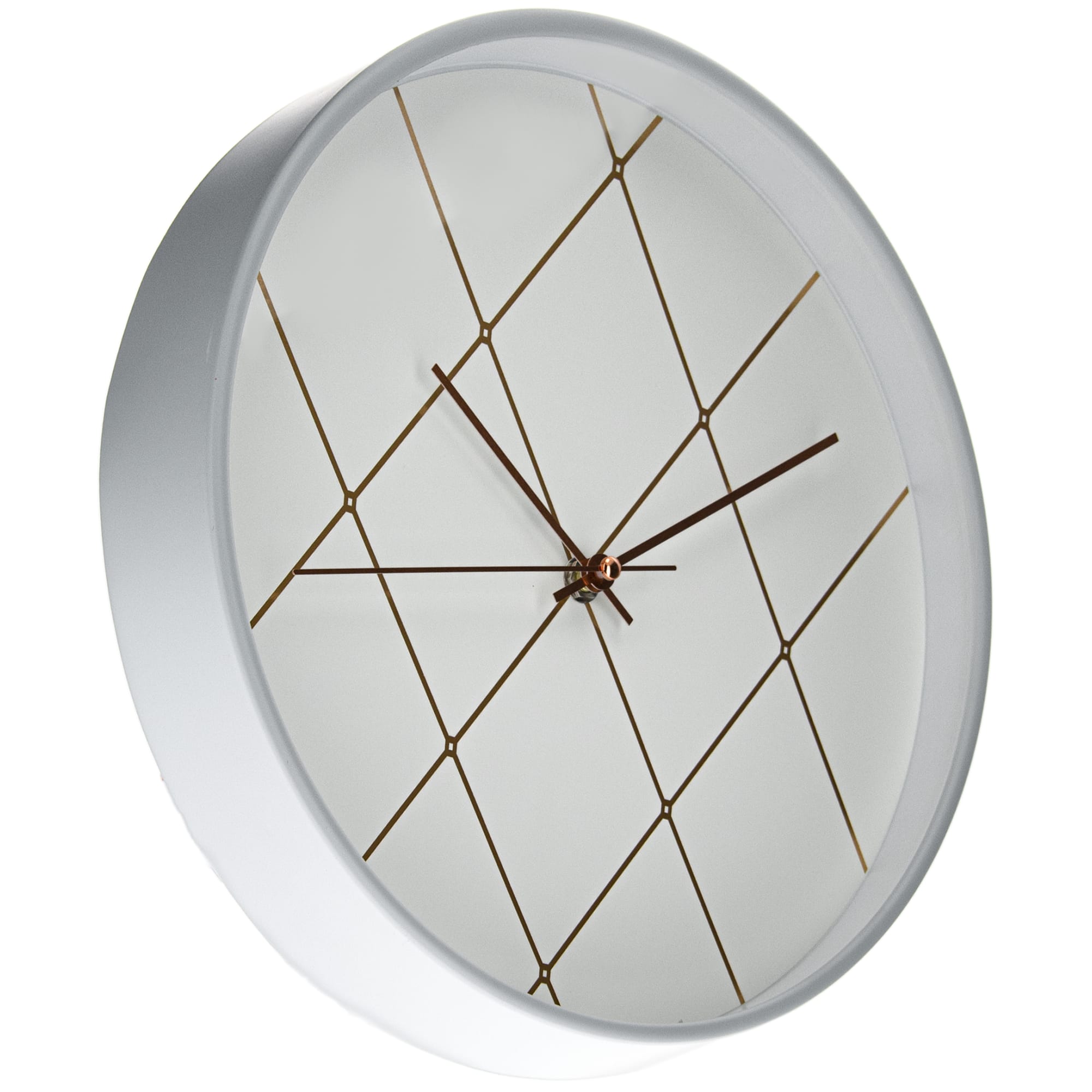 82481036 Часы настенные « в белом» 30 см Ромбы Santreyd  - Вид №2