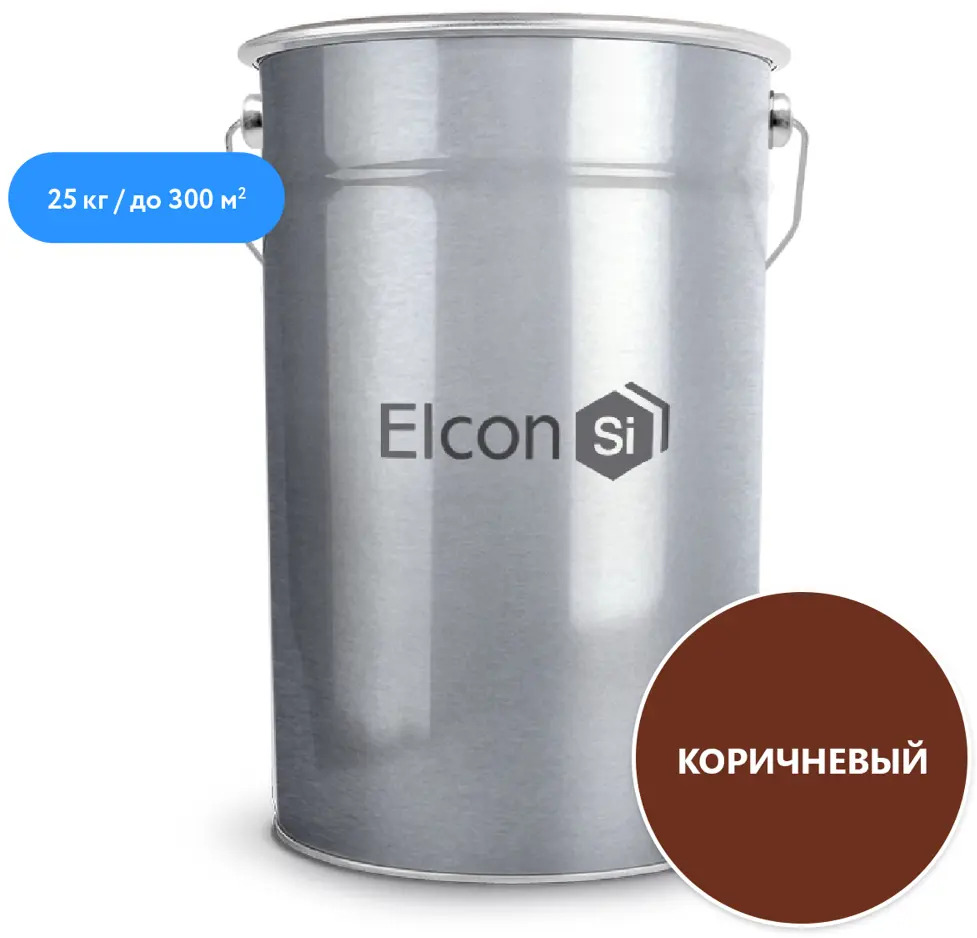 91064770 Эмаль ELCON ХВ-0278 цвет коричневый 25 л STLM-0853951