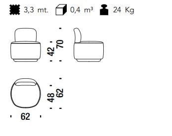 Тканевое кресло MOROSO Sushi edition ARCH-00078788 - Вид №2