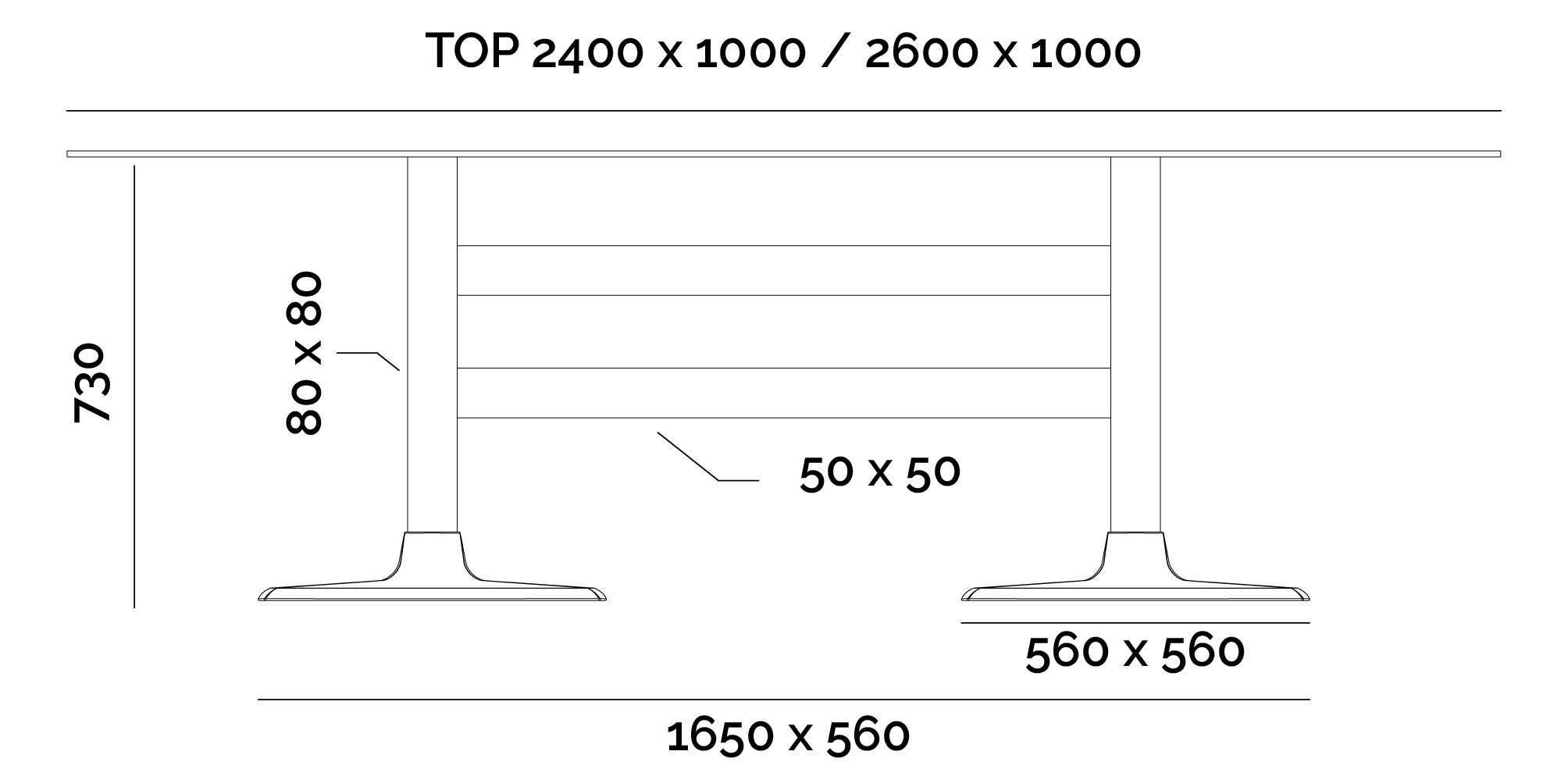 Чугунное основание стола PF Stile CAPITOL XL DOUBLE ARCH-00122543 - Вид №2