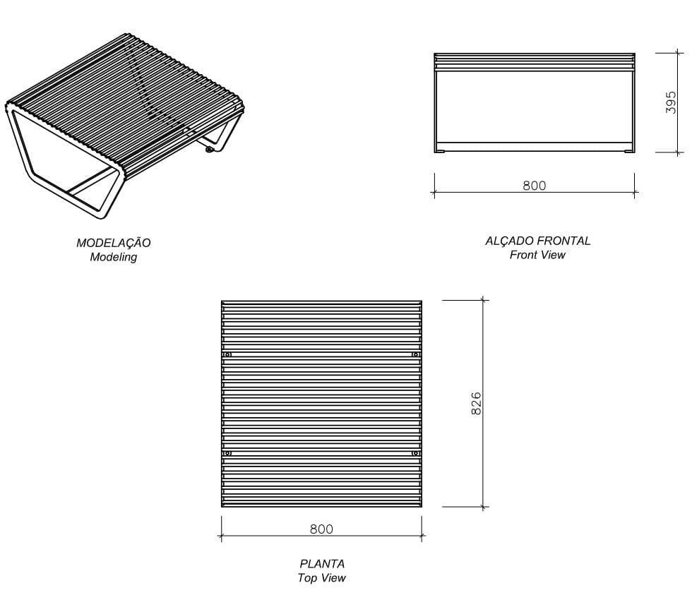 Наружное стальное сиденье amop рамка ARCH-00027679 - Вид №3