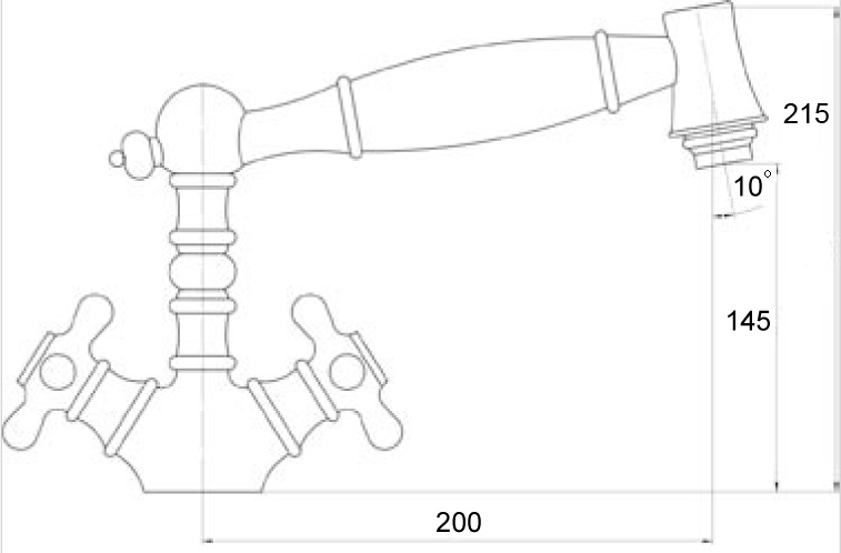 AV.CUC-D100.СR Смеситель Migliore Cucina - Вид №1