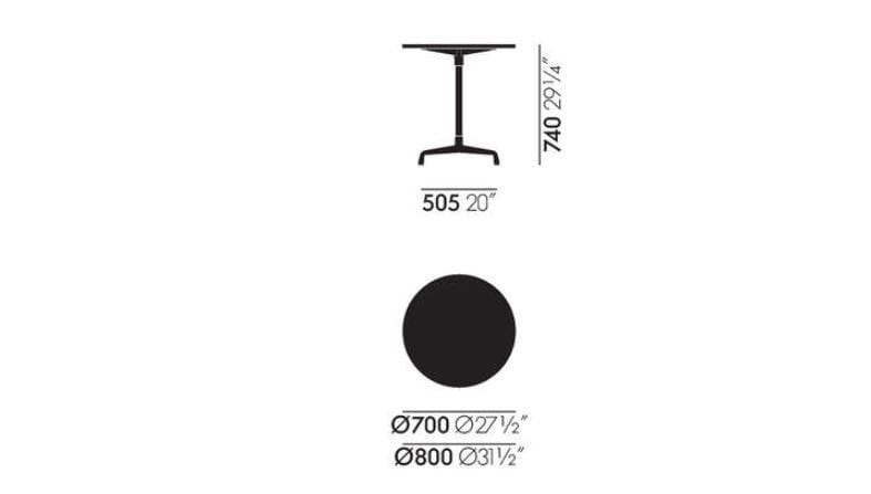 Круглый стол из меламина со спицами VITRA CONTRACT TABLE ROUND ARCH-00011670 - Вид №7