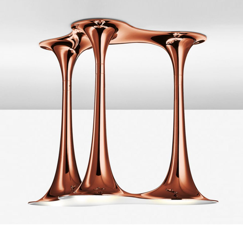 Потолочный светильник PL NAFIR 3 Bronze/White от Axo Light PLNAFIR3BRBCGU1 AXO LIGHT ДИЗАЙНЕРСКИЕ 244208 Белый;золото  - Вид №1