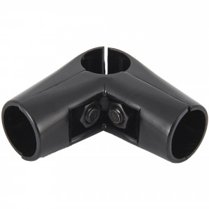 82402366 Соединитель для штанг угловой 25 мм цвет чёрный