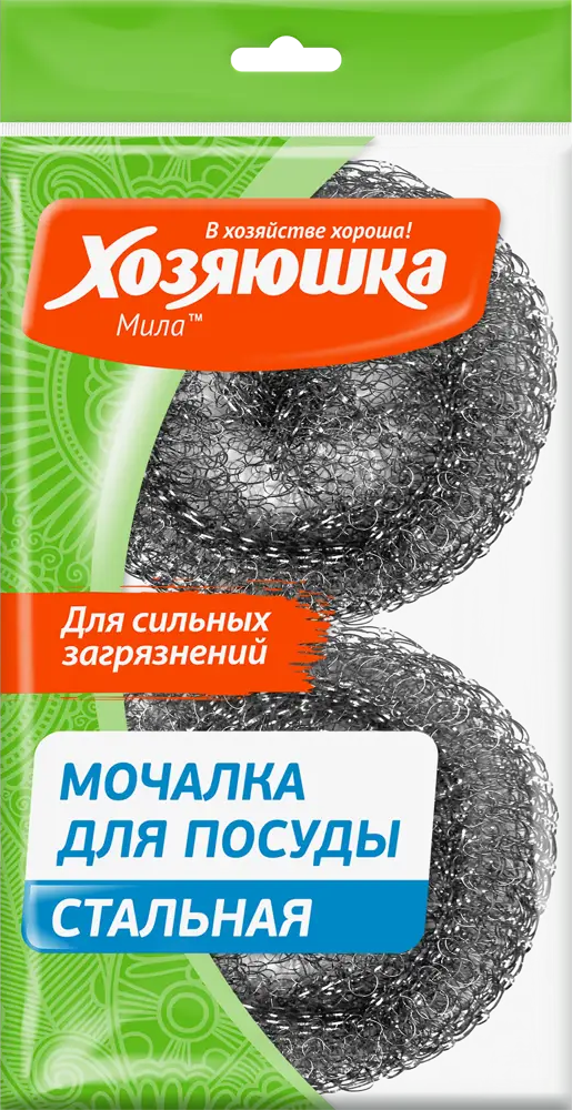 82905237 Мочалки для посуды Хозяюшка Мила металл 2 шт STLM-0037741