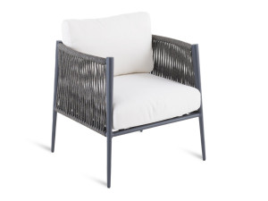 Алюминиевый садовый стул и полиолефиновая веревка