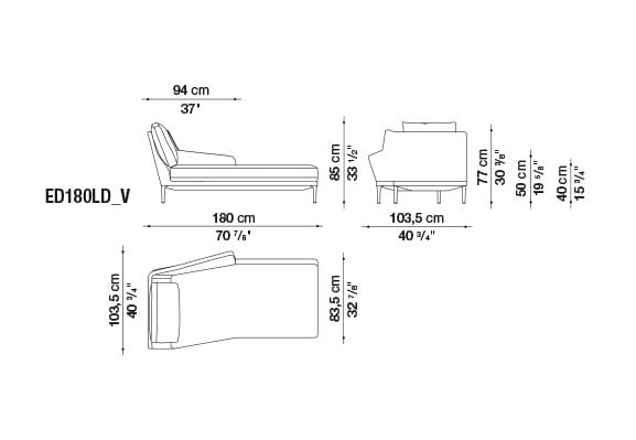 Тканевый диван с полуостровом B&B Italia Эдуард ARCH-00089989 - Вид №10