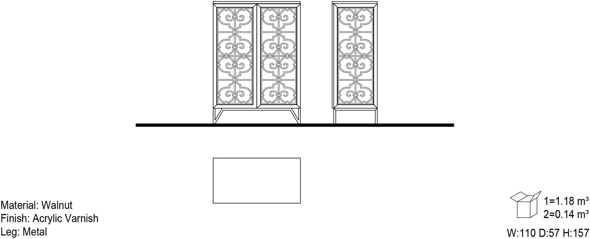 Mobi Витрина из дерева и стекла Granada sun-id-1348766 - Вид №2
