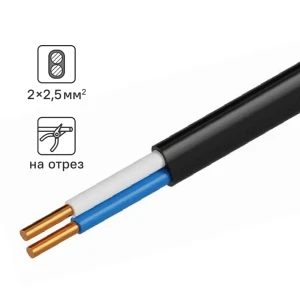 Кабель TDM ELECTRIC ВВГпнг-LS 2×2,5 мм² огнестойкий для безопасной проводки 85430199