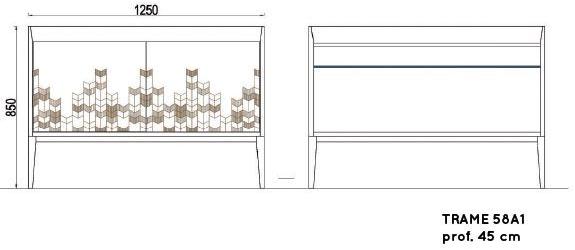 Barba design Буфет из орехового дерева с распашными дверцами Trame 70.c1 - 58.a1 - Вид №6