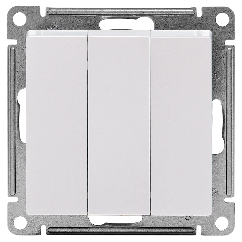 Выключатель встраиваемый Systeme Electric AtlasDesign 3 клавиши цвет жемчужный 89457371 STLM-2167970