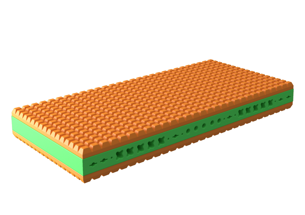 Матрас беспружинный 120x190 "Зале 2" BELABEDDING  129425 Белый  - Вид №1