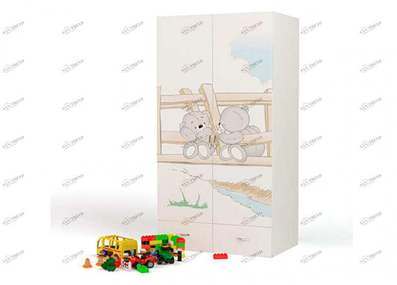 Шкаф ABC-KING 2х дверный Bears 4631147956644