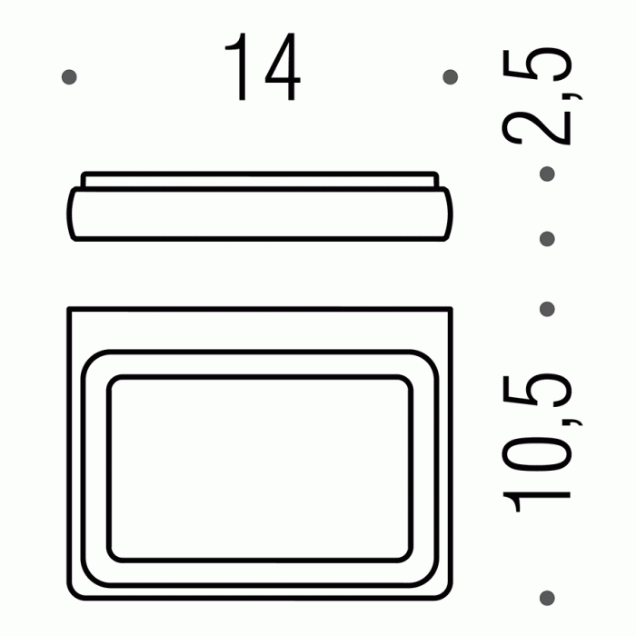 B6201 Мыльница настенная (хром) COLOMBO LULU Colombo Design - Вид №2