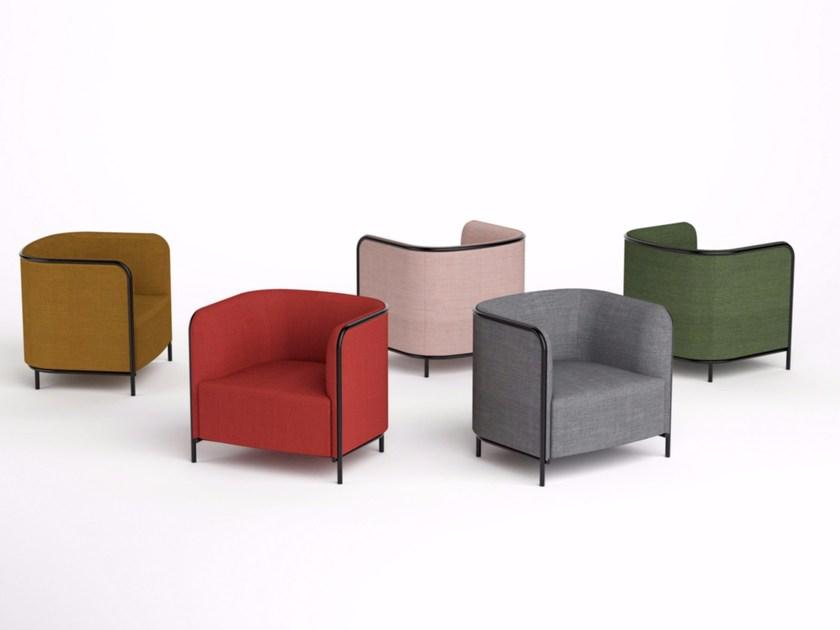 GABER Кресло из ткани с подлокотниками Place 280. - Вид №7