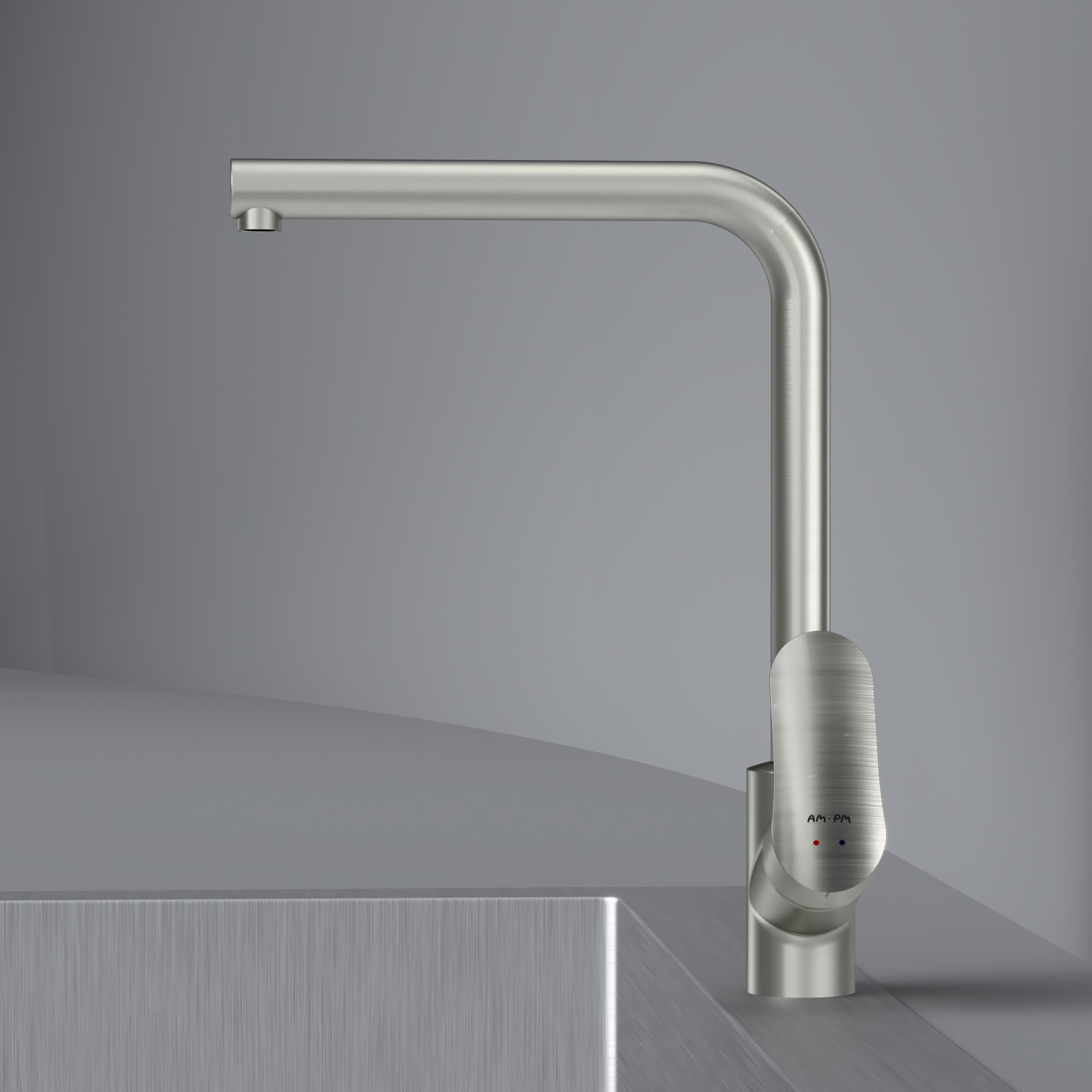 F8005011 смеситель для кухни L-образный излив сатин шт. AM.PM Like - Вид №3