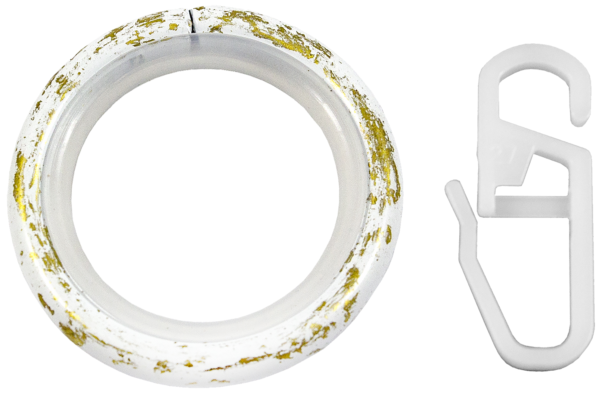 Кольца для карниза Santreyd с крючками, белый антик, набор 10 шт 82367971 STLM-0025617