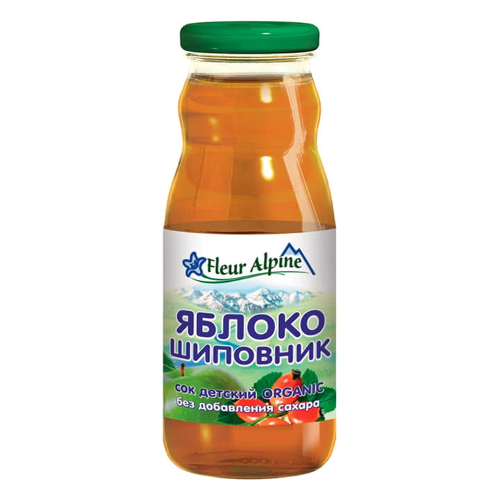 Сок детский Яблочно-шиповниковый с 5 месяцев Fleur Alpine 200 мл Santreyd 15764 - Вид №1