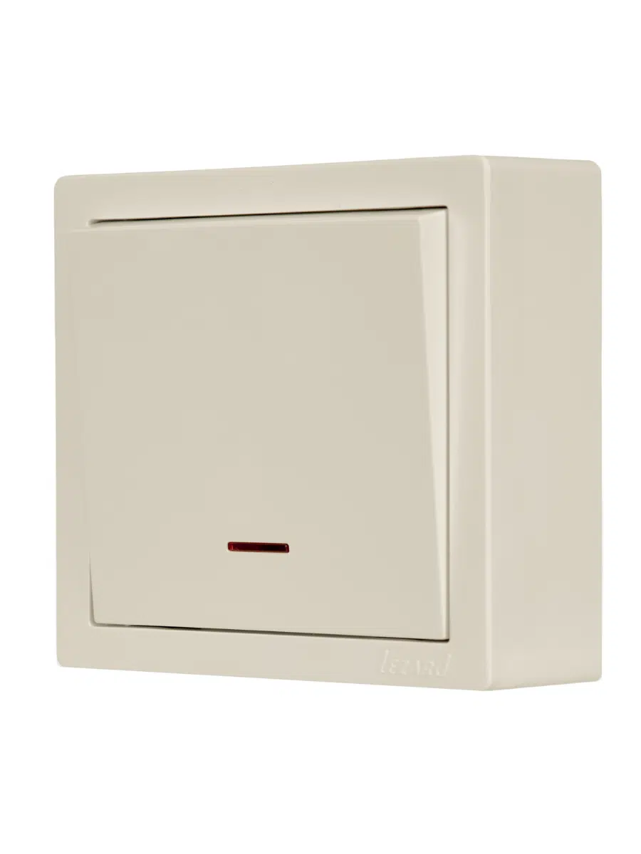LETO Выключатель с подсветкой крем LEZARD 752-0300-111 - Вид №3