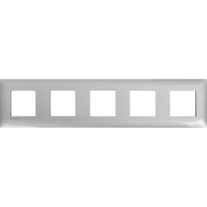 Рамка для розеток и выключателей DKC Avanti 5 постов цвет закаленная сталь