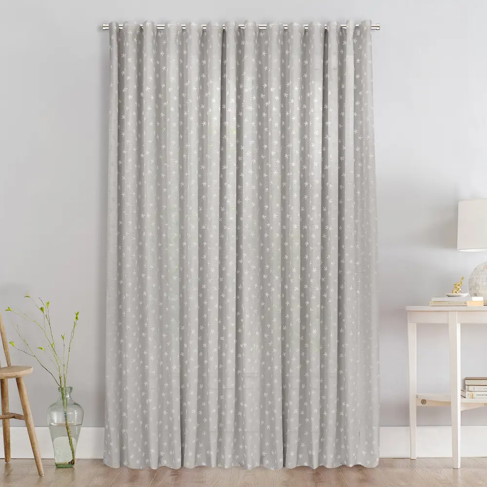 Тюль на ленте Лютик 250x260 см цвет серый MIAMOZA STLM-2052501 - Вид №9