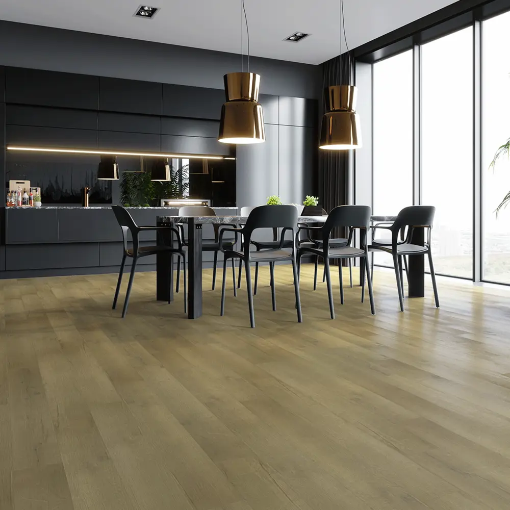 SPC плитка HOME EXPERT Янтарный пляж с фасками для теплого пола 84382214 STLM-1439460