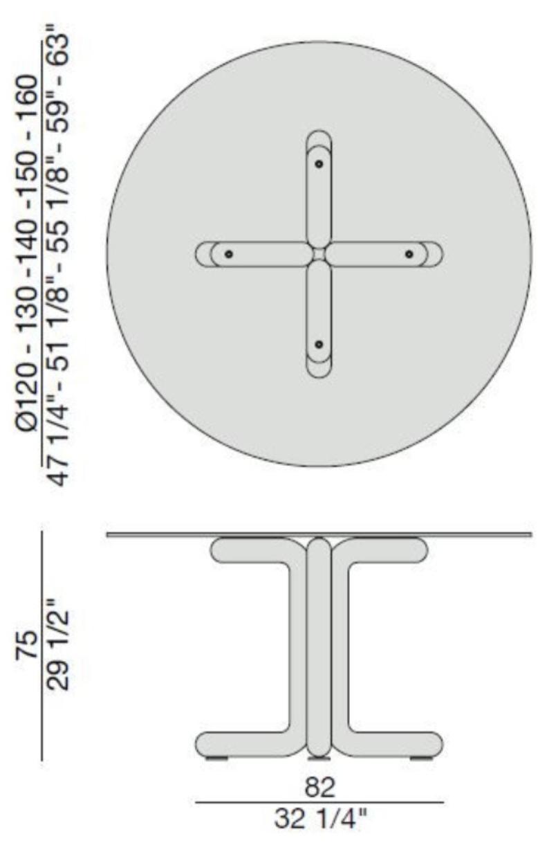 Porada Круглый хрустальный стол Eighteen sun-id-1431621 - Вид №2