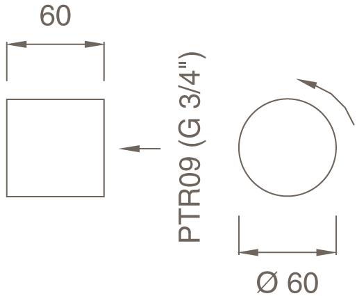 Ceadesign Настенный кран для горячей воды Opus Ops 35 - Вид №1