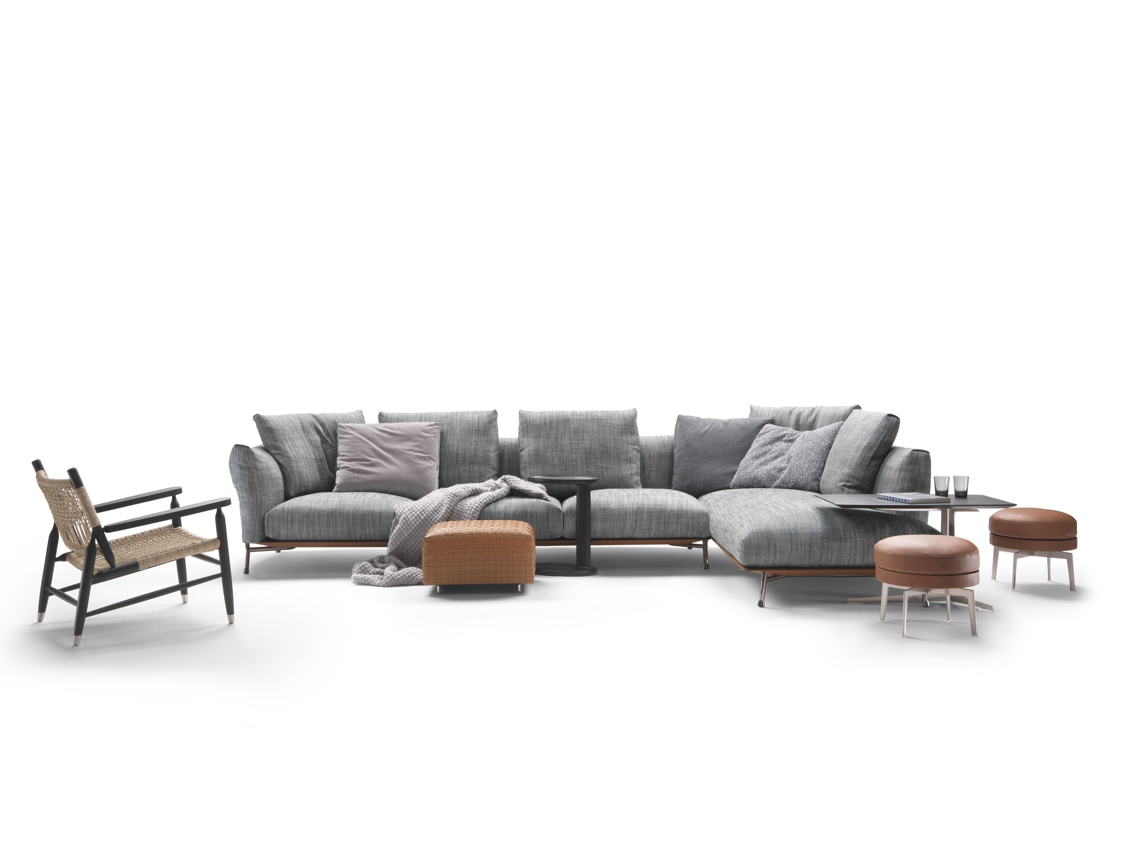 Тканевый диван с полуостровом Flexform AMBROEUS ARCH-00027020 - Вид №2