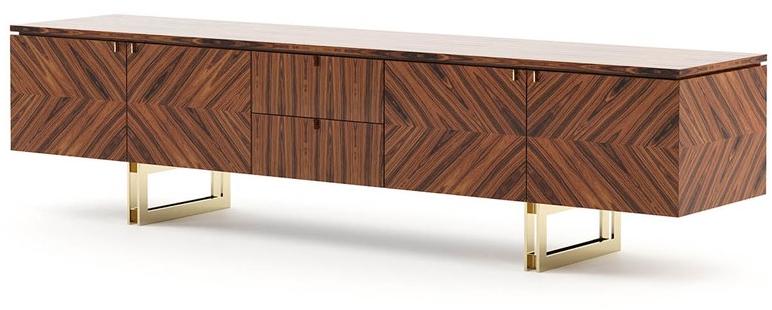 Laskasas Деревянная тумба под ТВ с ящиками Boris sun-id-1421519 - Вид №3