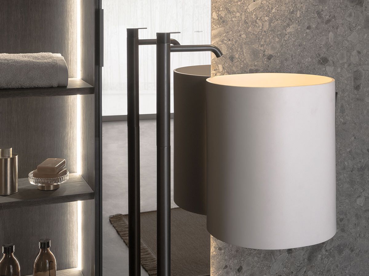 Круглый подвесной умывальник из твердой поверхности Inbani ARCH-00062416